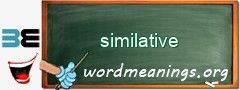 WordMeaning blackboard for similative